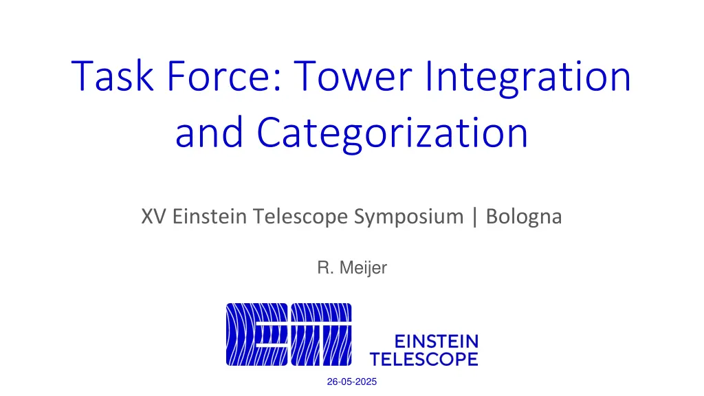 task force tower integration and categorization n.w