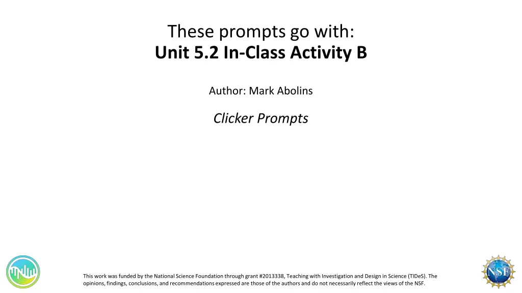 these prompts go with unit 5 2 in class activity b n.w