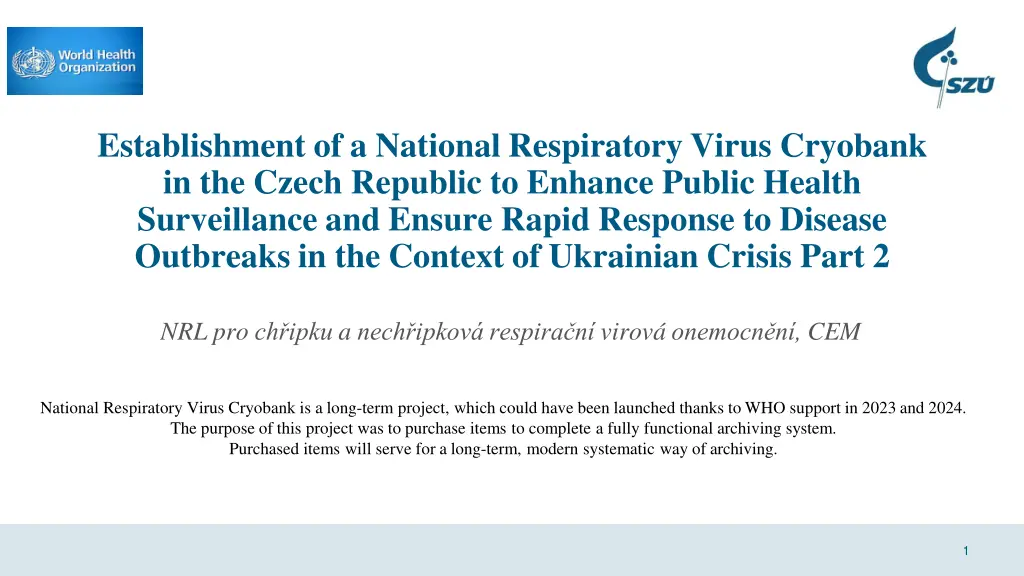 establishment of a national respiratory virus n.w