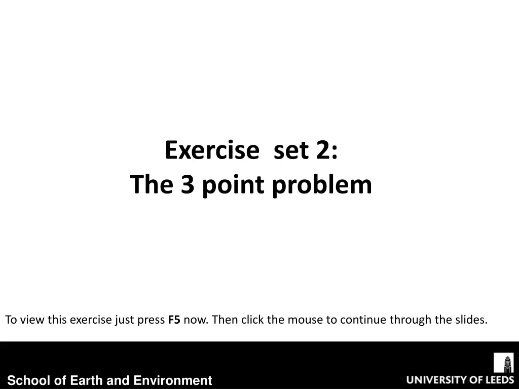 exercise set 2 the 3 point problem n.w