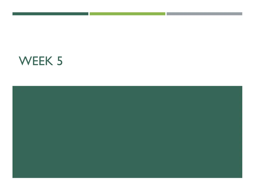 week 5 n.w