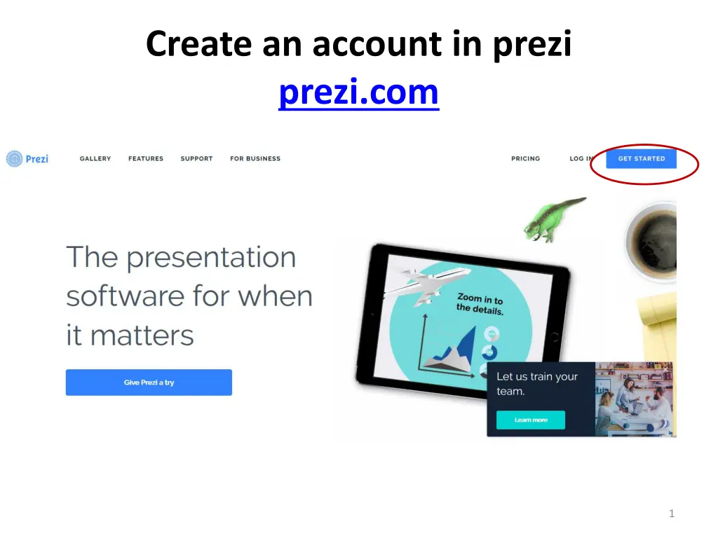 create an account in prezi prezi com n.w