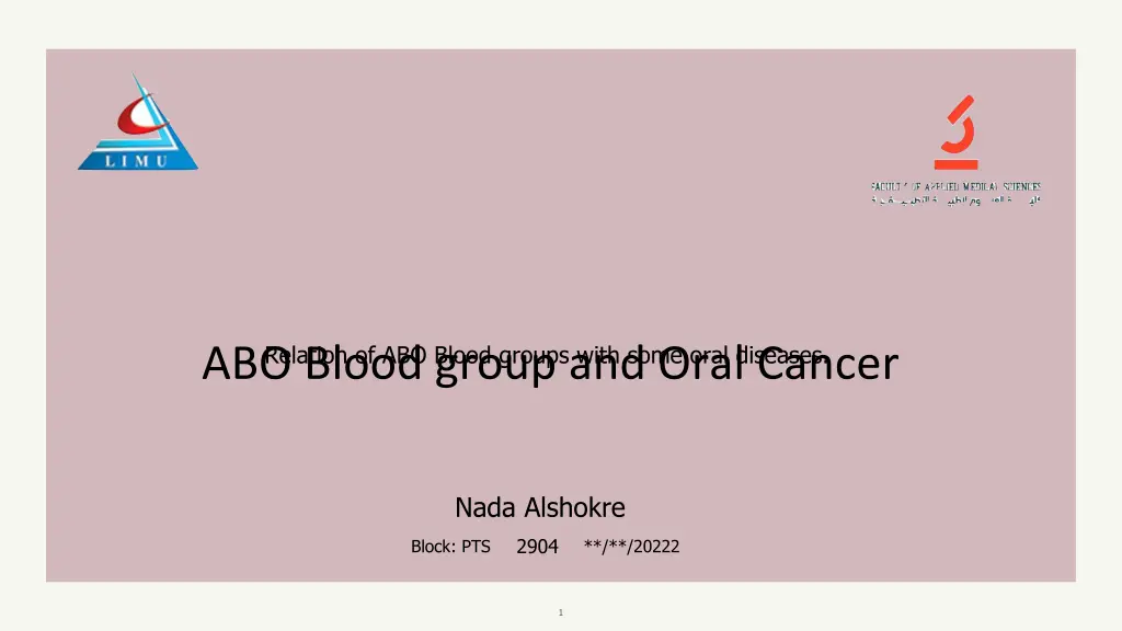 relation of abo blood groups with some oral n.w