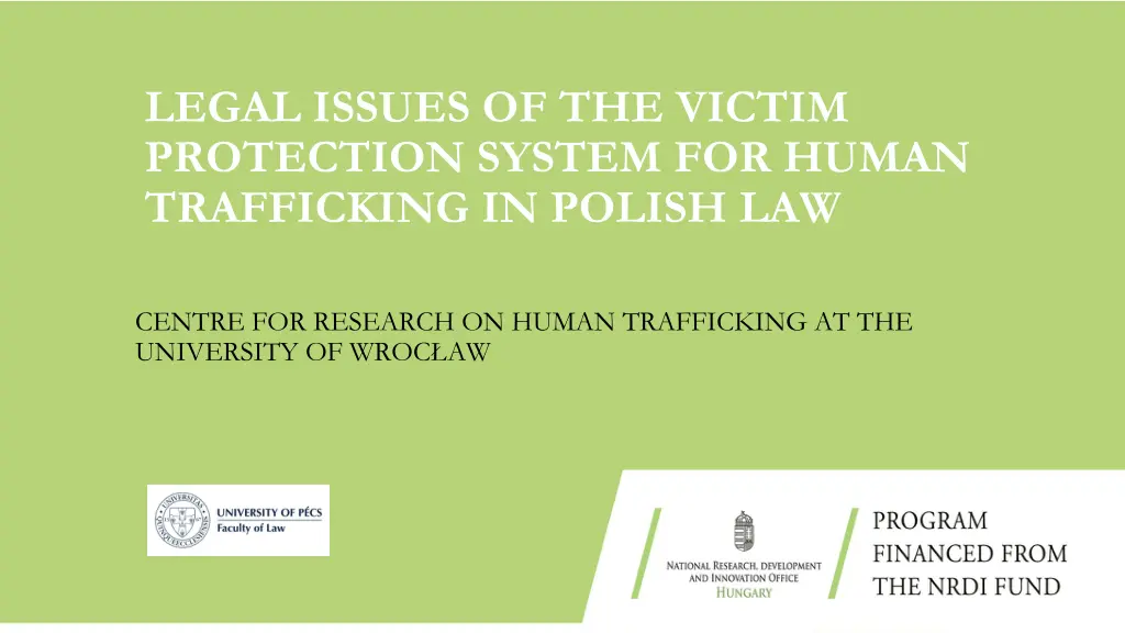 legal issues of the victim protection system n.w