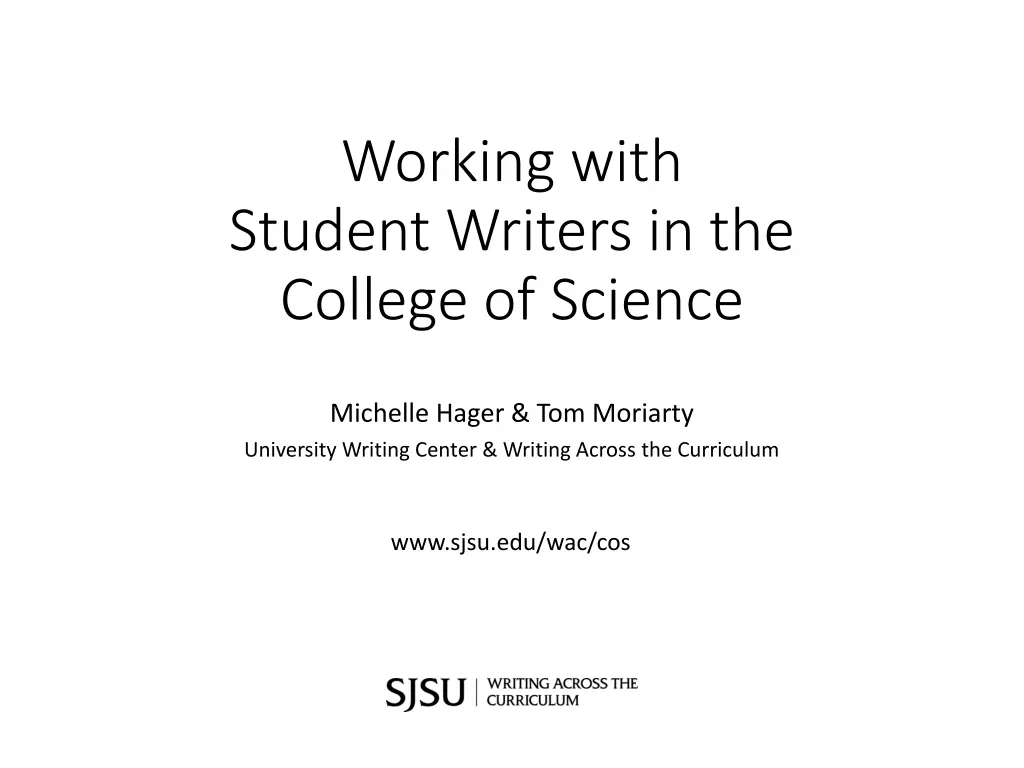 working with student writers in the college n.w
