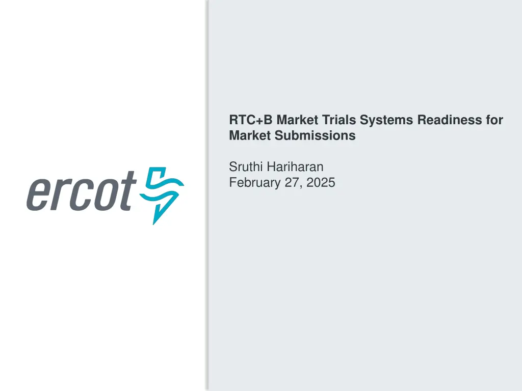 rtc b market trials systems readiness for market n.w