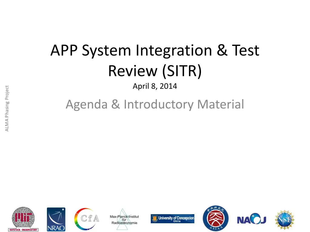 app system integration test review sitr april n.w