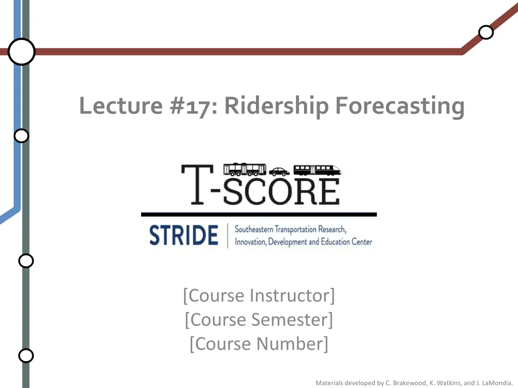 lecture 17 ridership forecasting n.w