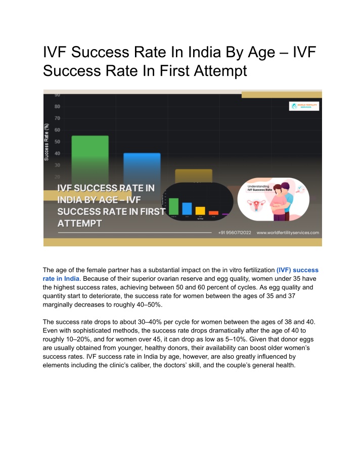 ivf success rate in india by age ivf success rate n.w