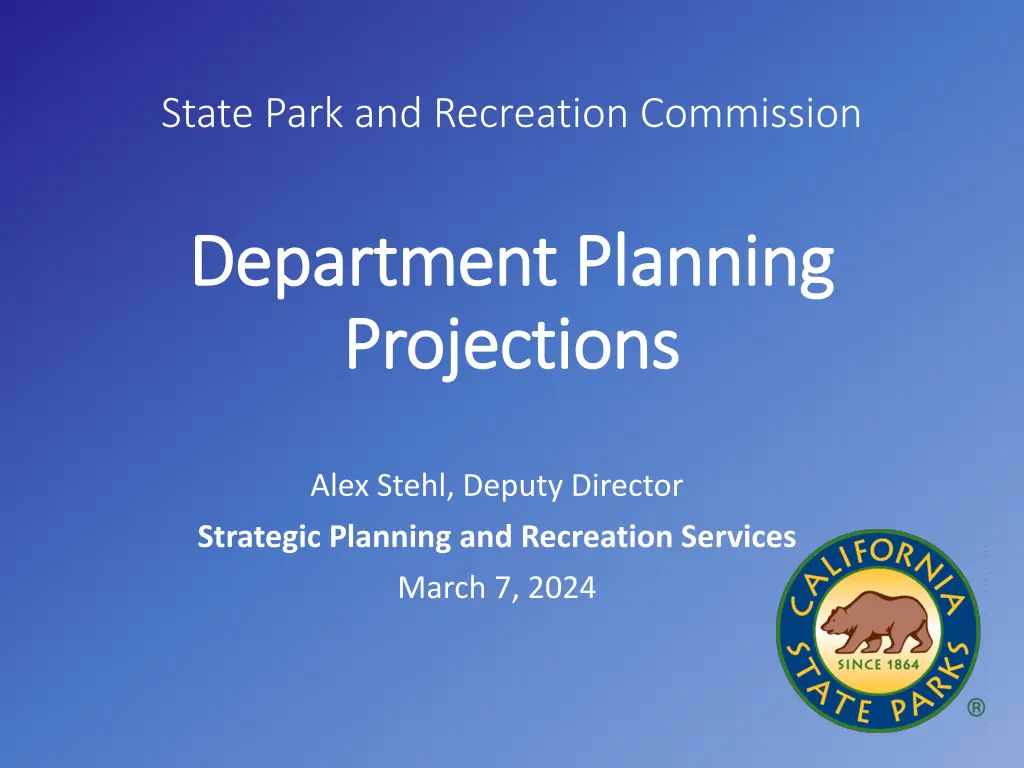 state park and recreation commission n.w