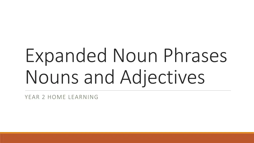 expanded noun phrases nouns and adjectives n.w
