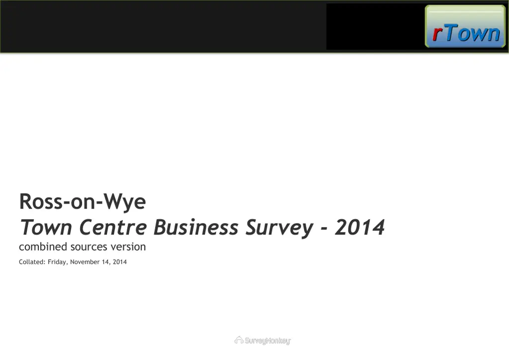 ross on wye town centre business survey 2014 n.w