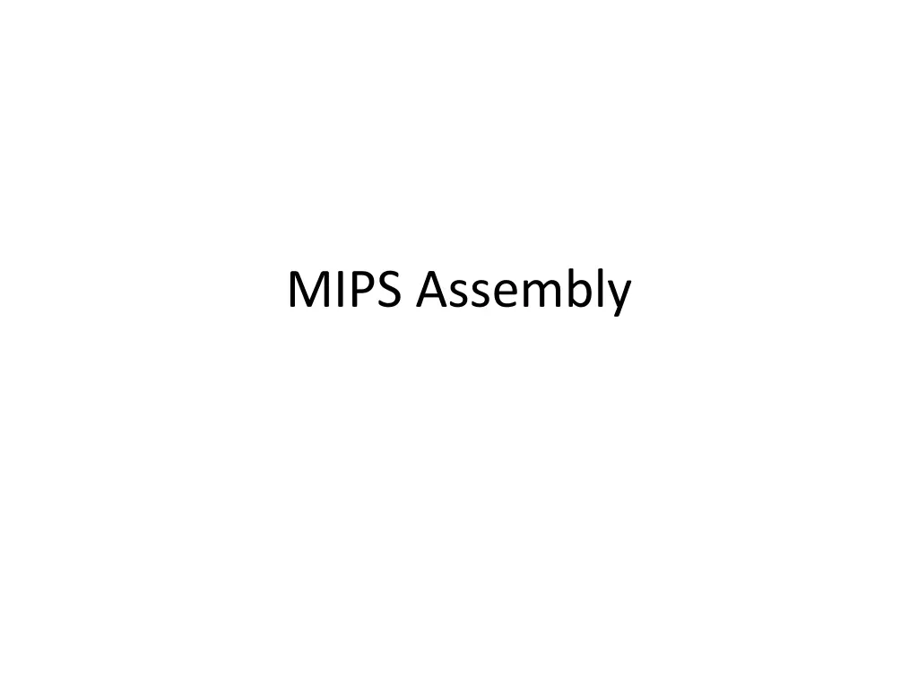 mips assembly n.w