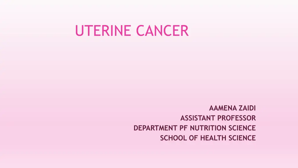 uterine cancer n.w