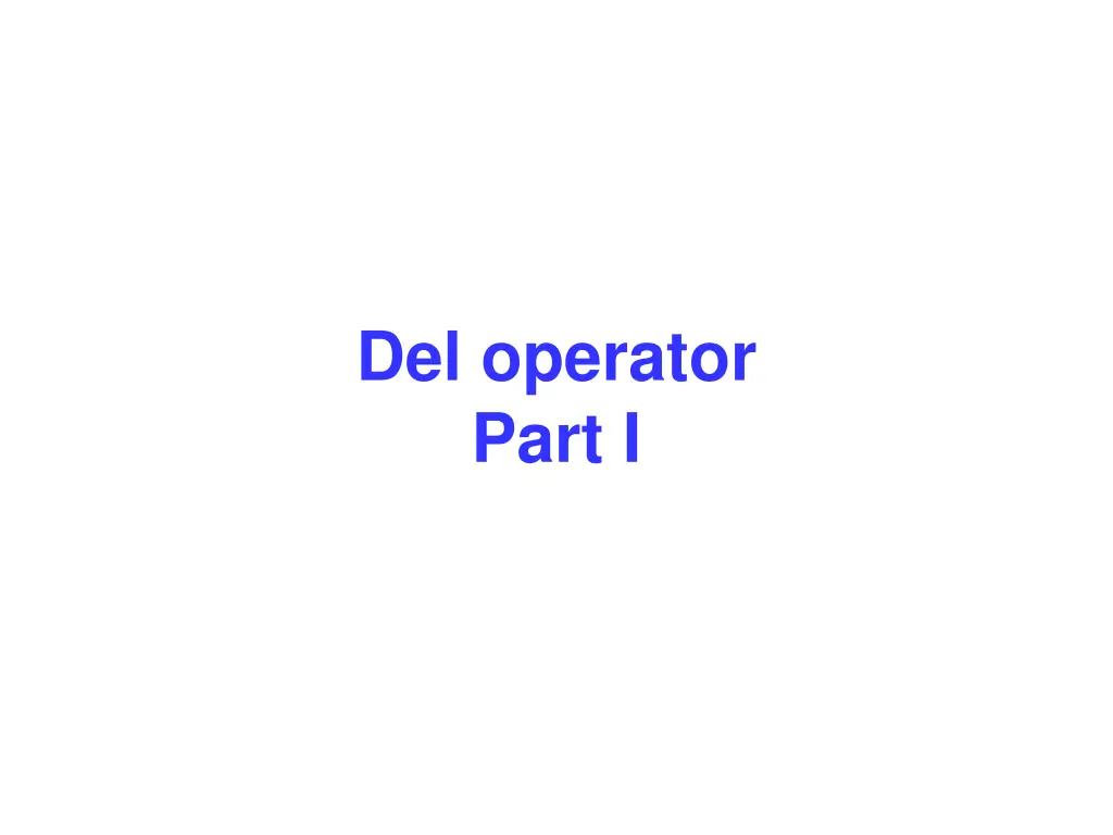 del operator part i n.w