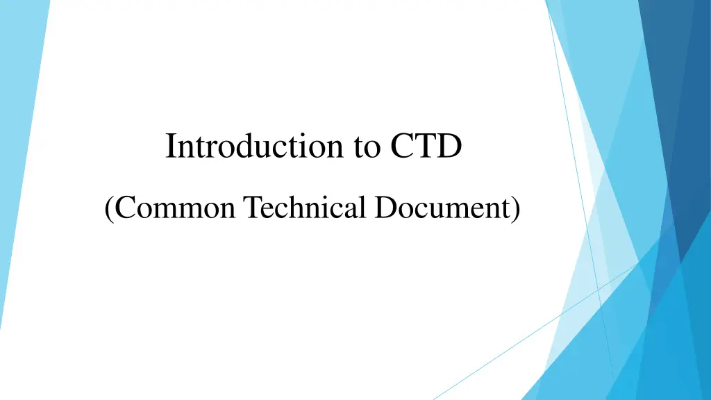 introduction to ctd n.w