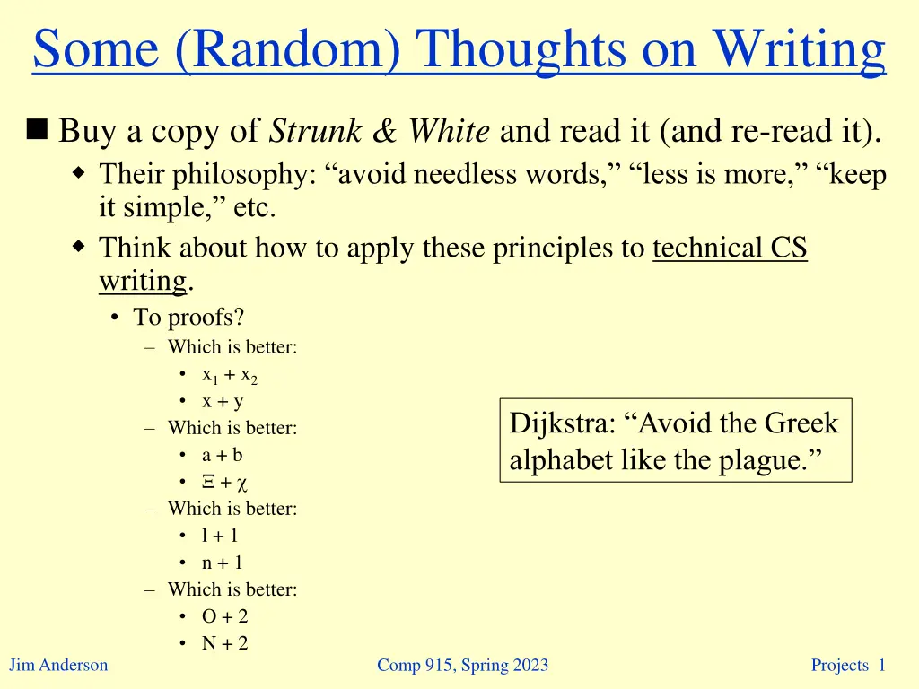 some random thoughts on writing n.w