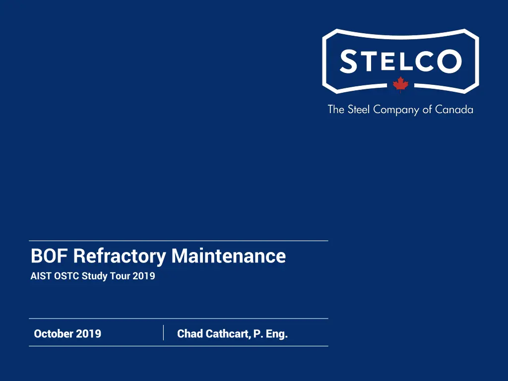bof refractory maintenance aist ostc study tour n.w