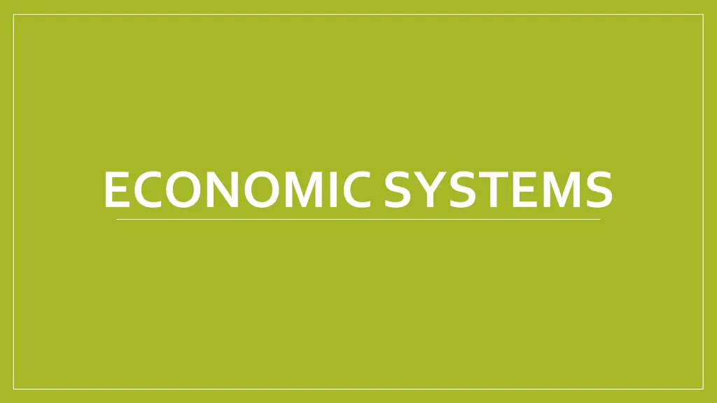 economic systems n.w