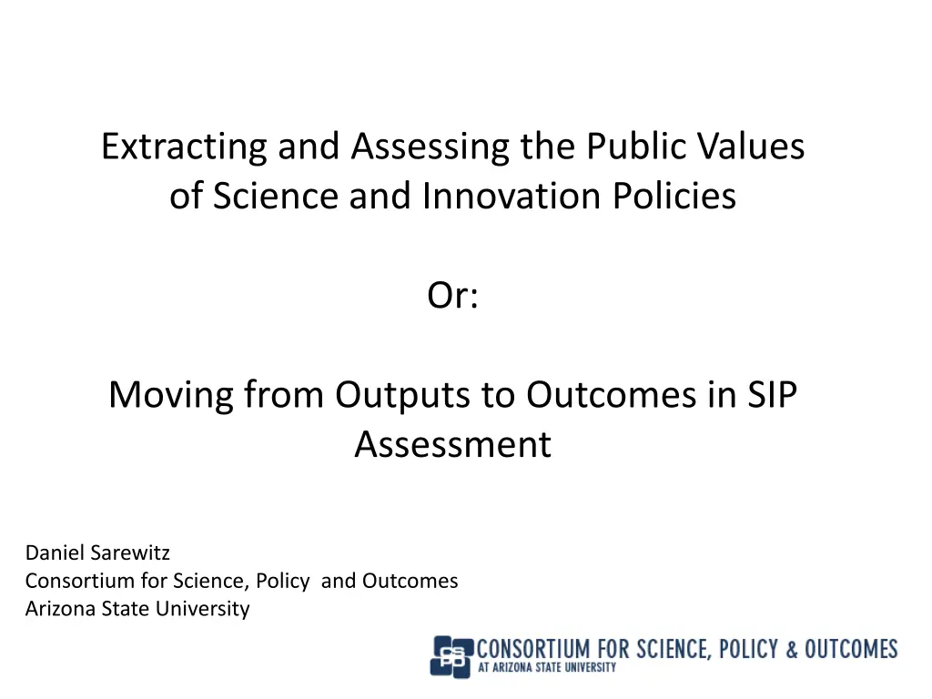 extracting and assessing the public values n.w