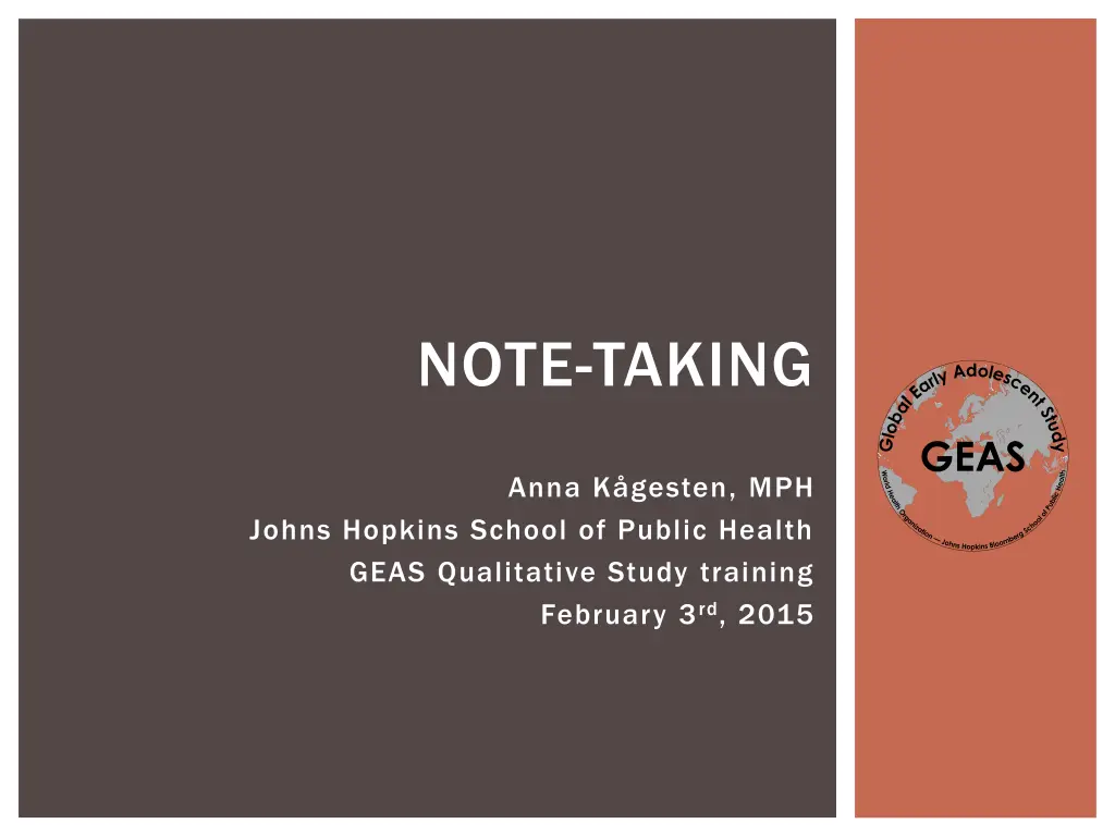 note taking n.w