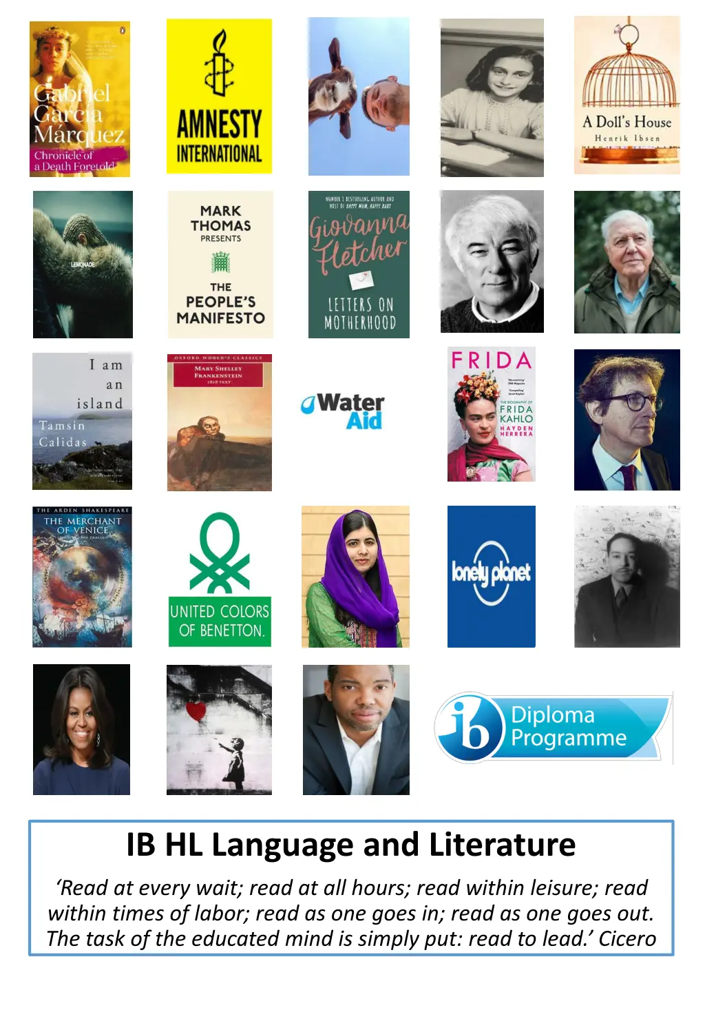 ib hl language and literature n.w