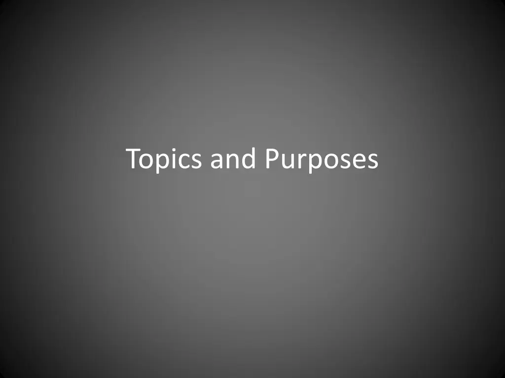 topics and purposes n.w
