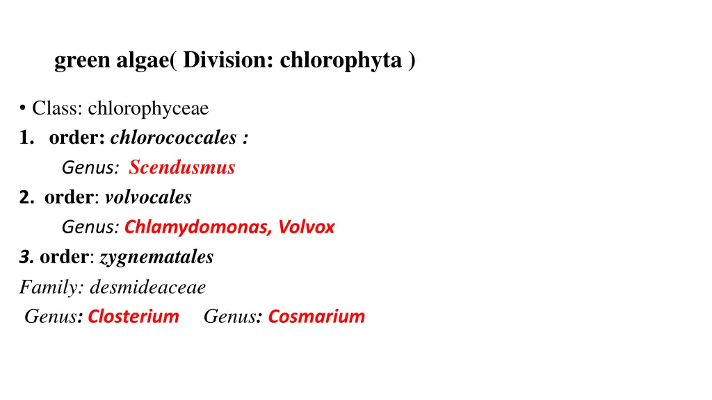 green algae division chlorophyta n.w