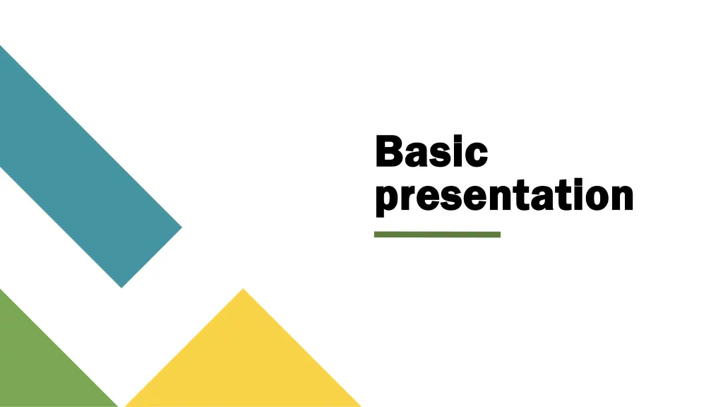 basic basic presentation presentation n.w