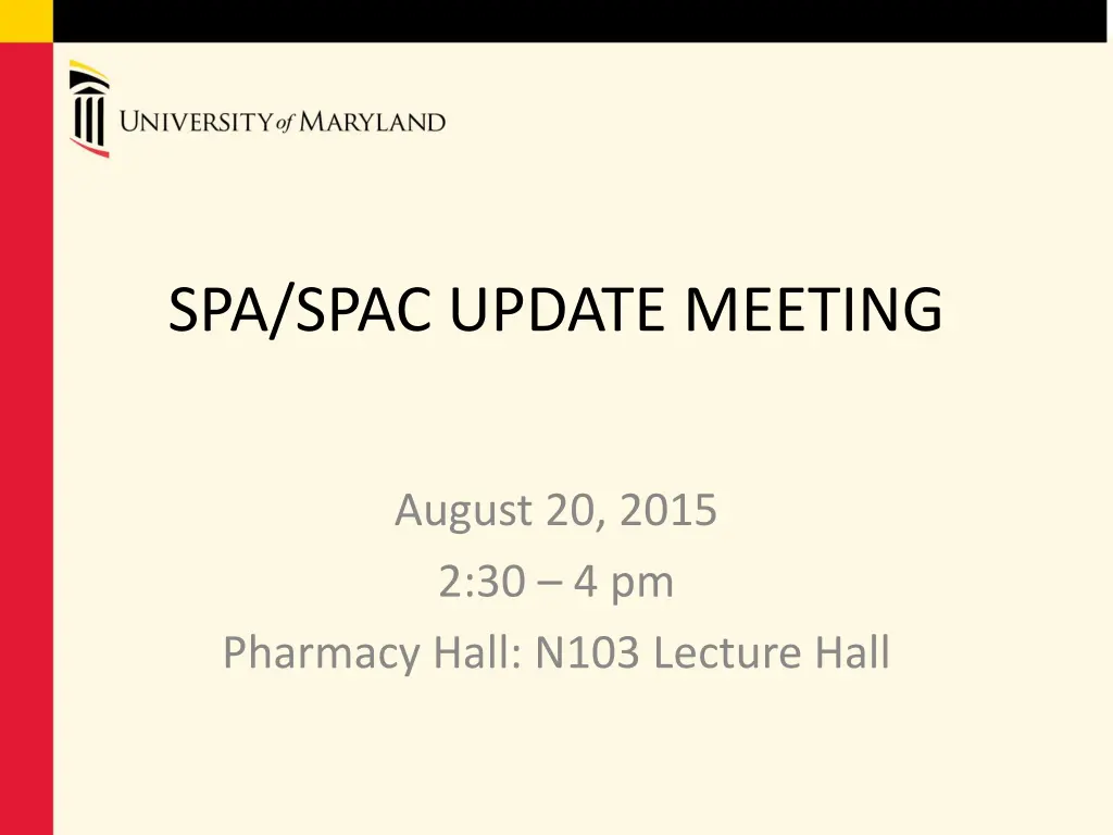 spa spac update meeting n.w