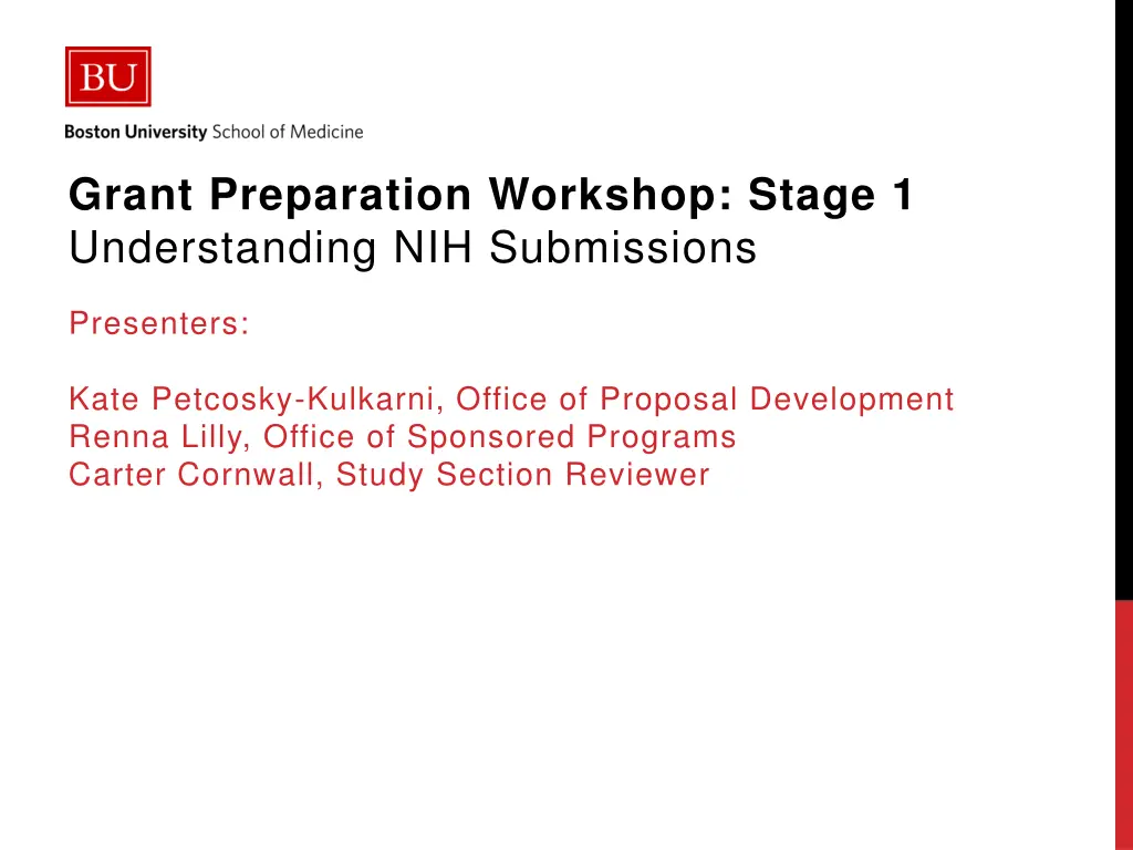 grant preparation workshop stage 1 understanding n.w