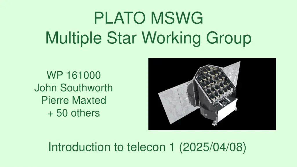 plato mswg multiple star working group n.w