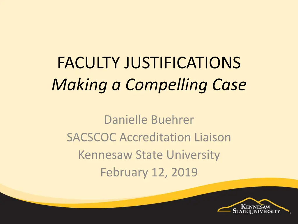 faculty justifications making a compelling case n.w