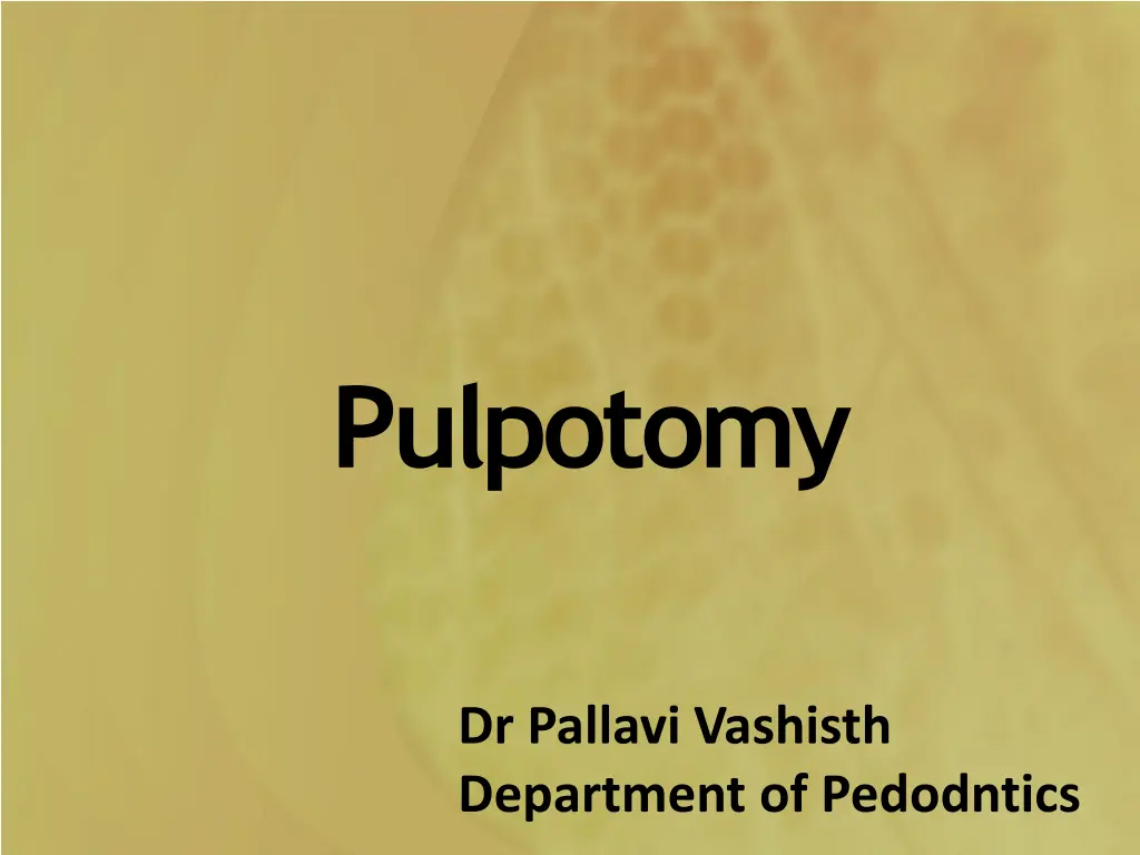 pulpotomy n.w