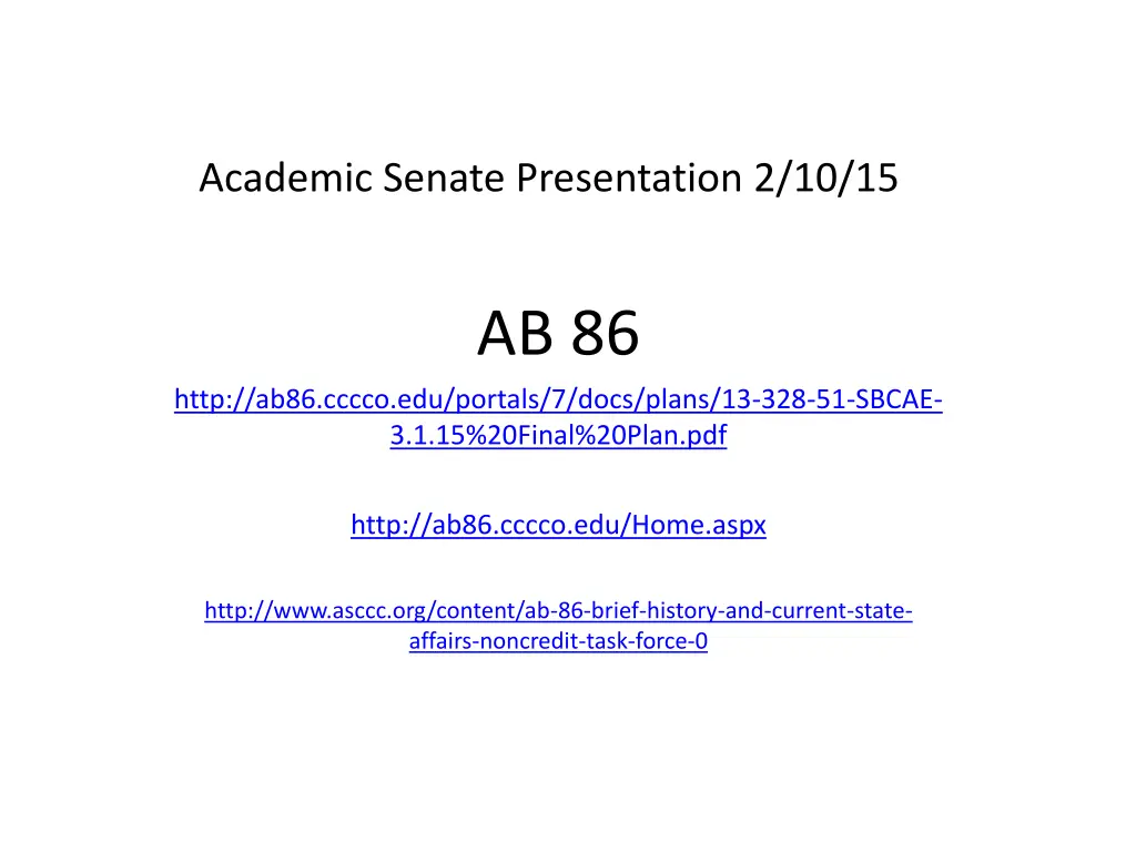 academic senate presentation 2 10 15 n.w