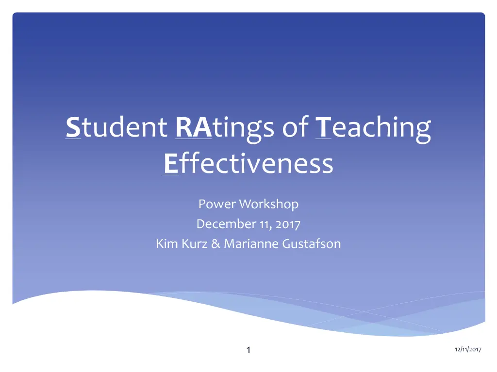 s tudent ra tings of t eaching e ffectiveness n.w
