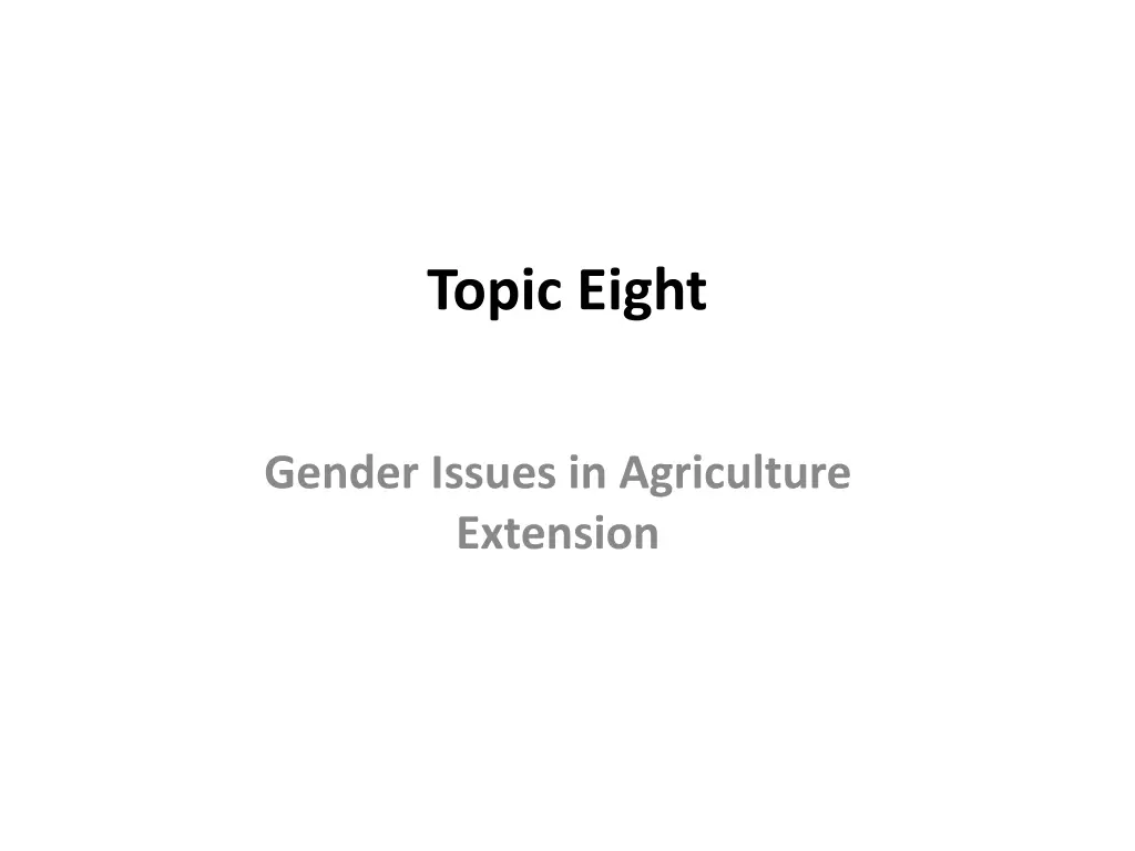 topic eight n.w