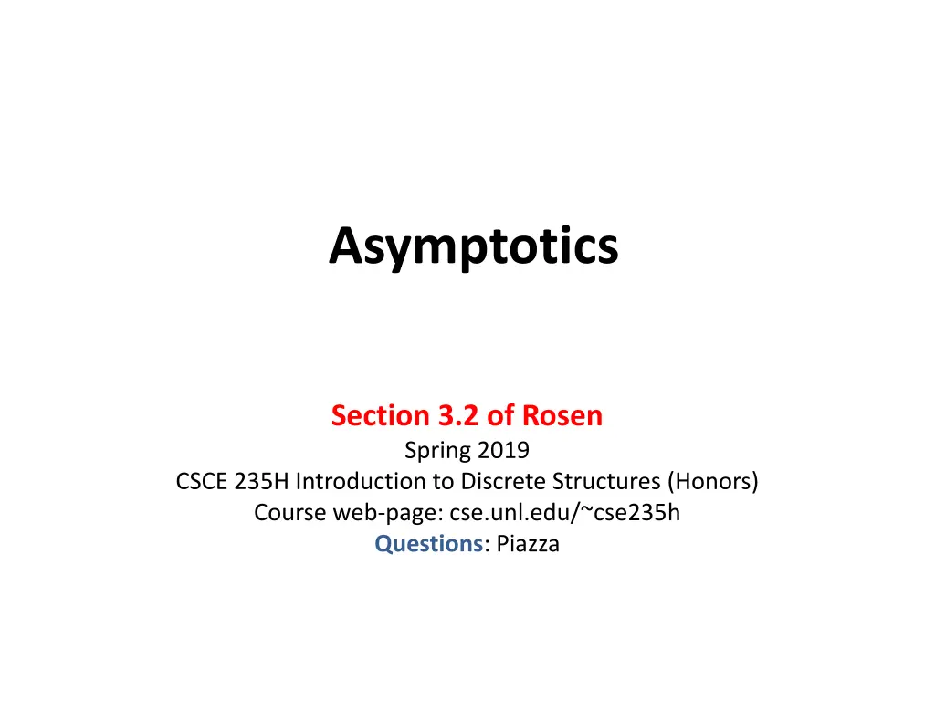 asymptotics n.w