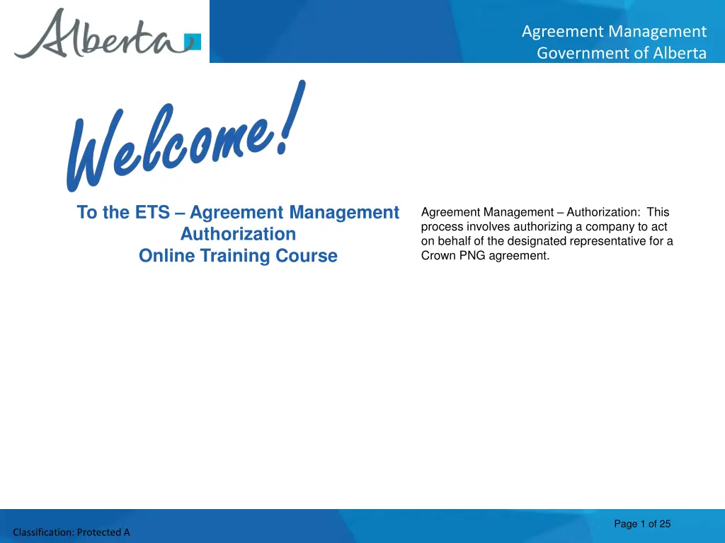 agreement management government of alberta n.w