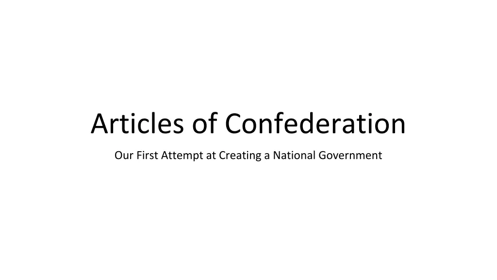 articles of confederation n.w
