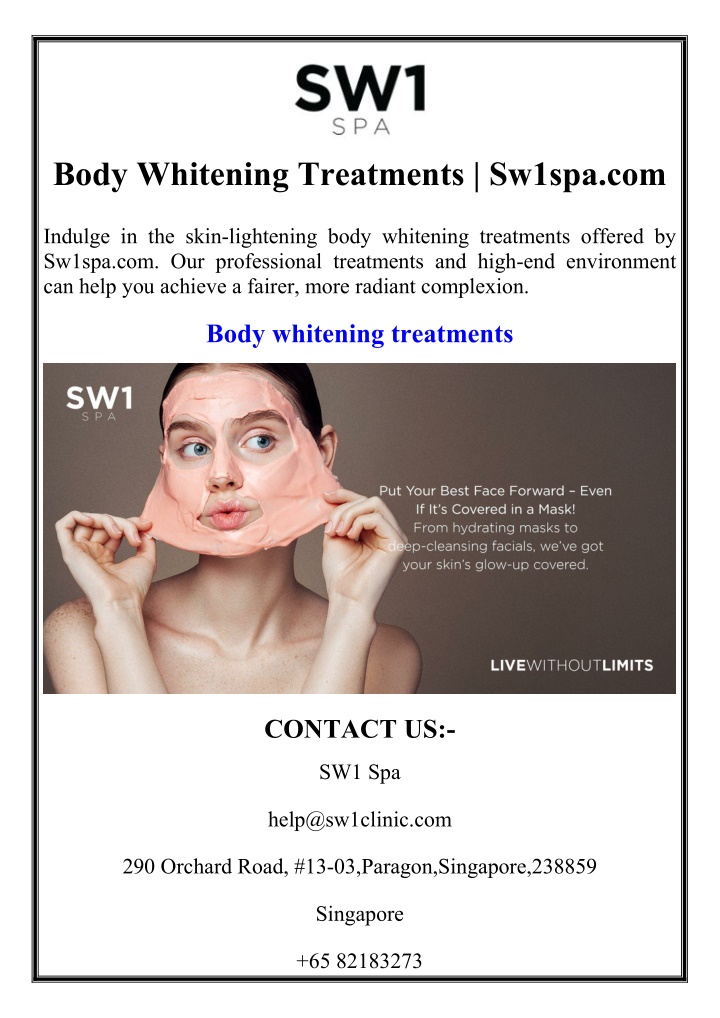 body whitening treatments sw1spa com n.w