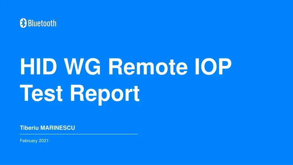 hid wg remote iop test report n.w