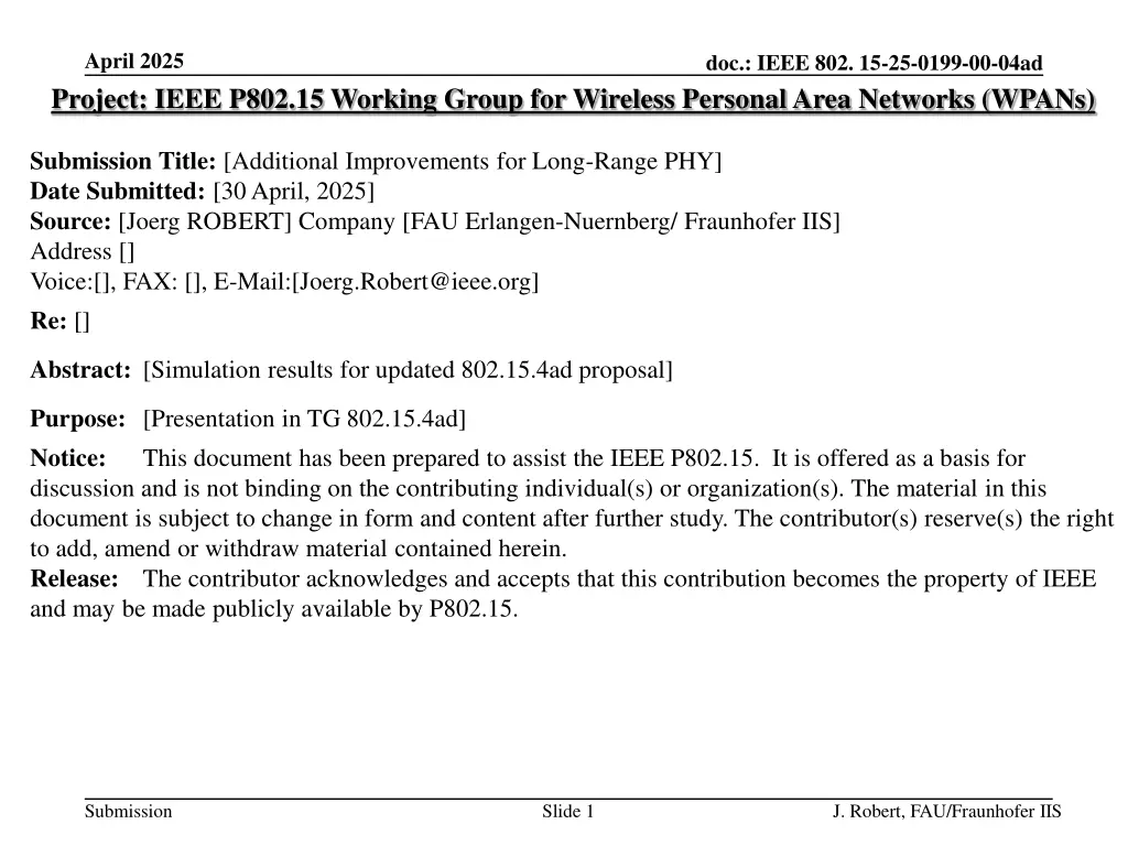 april 2025 project ieee p802 15 working group n.w