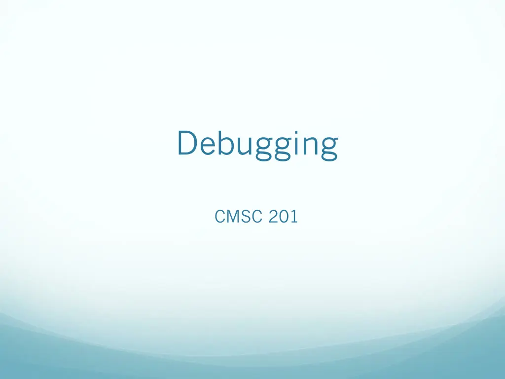 debugging n.w