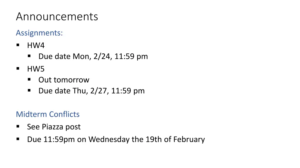 announcements n.w
