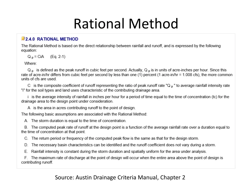 rational method n.w