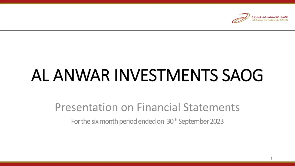 al anwar investments saog al anwar investments n.w