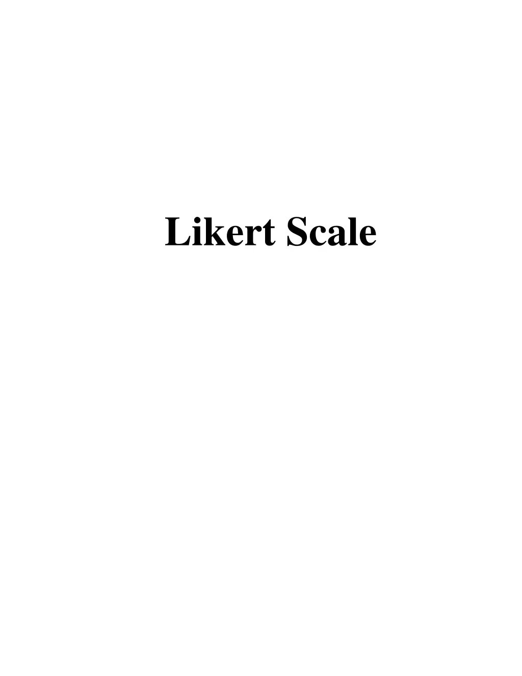 likert scale n.w