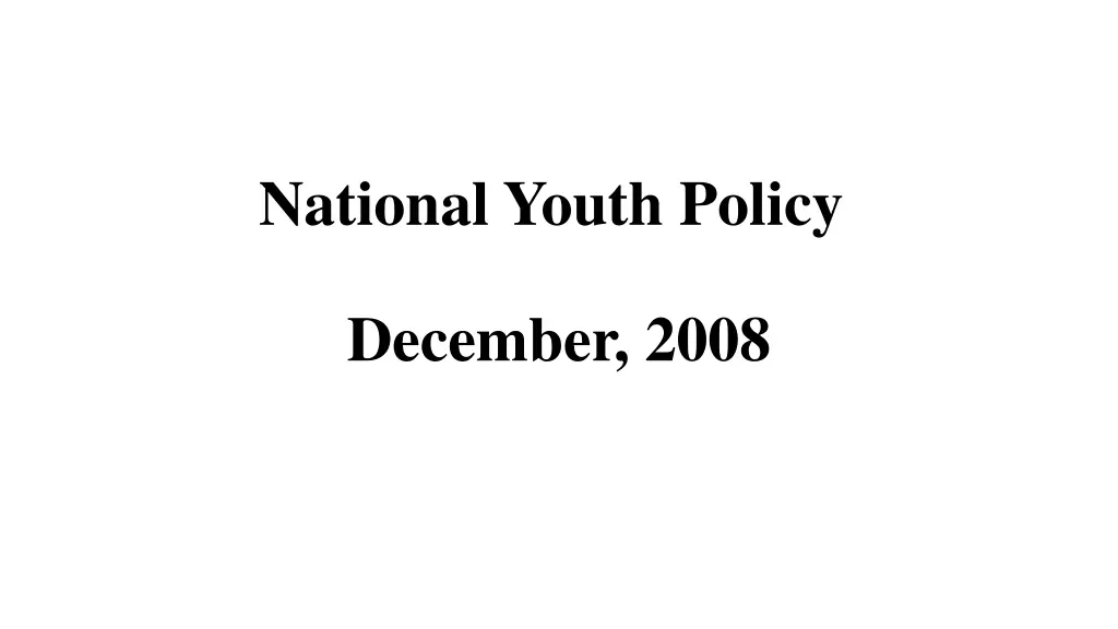 national youth policy n.w