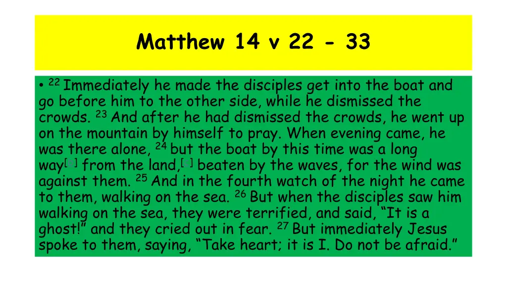 matthew 14 v 22 33 n.w